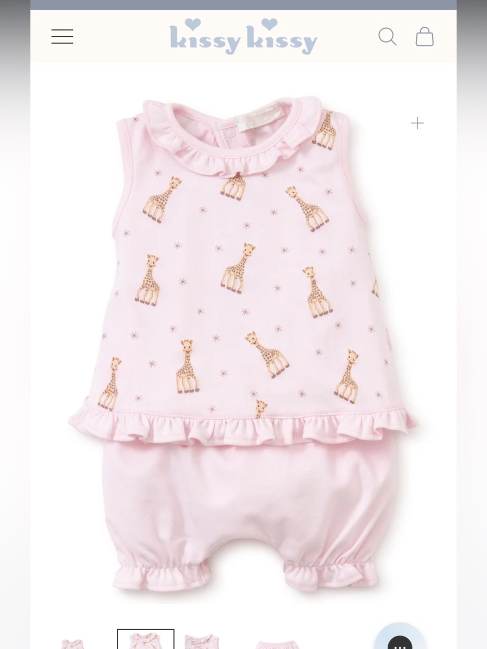 Kissy Kissy Light Pink Baby sleeveless short set